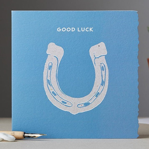 Good Luck Horseshoe Card - Gallop Guru