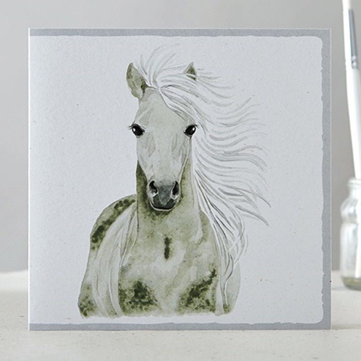 Gorgeous Grey Horse Greeting Card - Gallop Guru