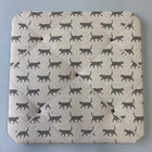 Grey Cat Print Linen Noticeboard - Gallop Guru