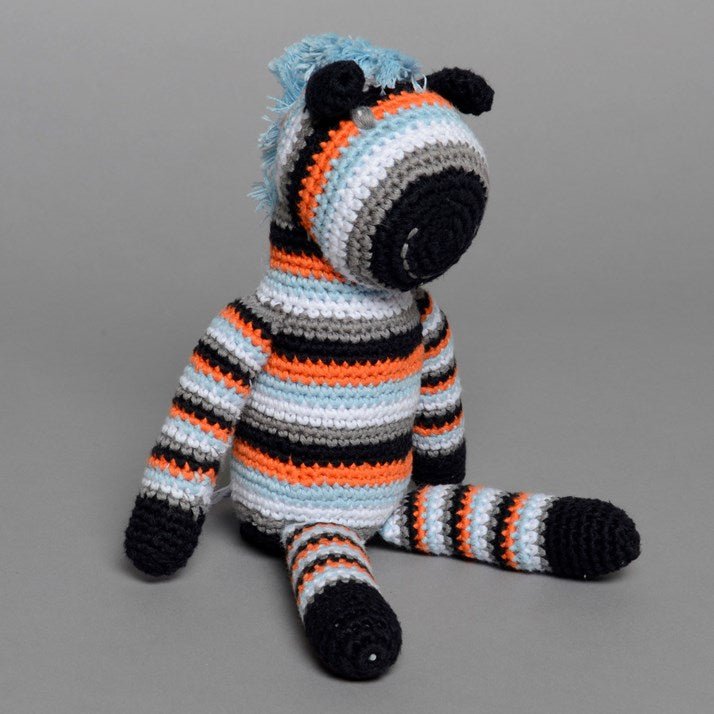 Hand Crocheted Stripy Zebra - Gallop Guru
