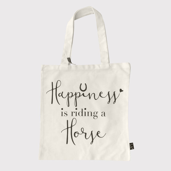 "Happiness is...Riding a Horse" Shopping Bag - Gallop Guru