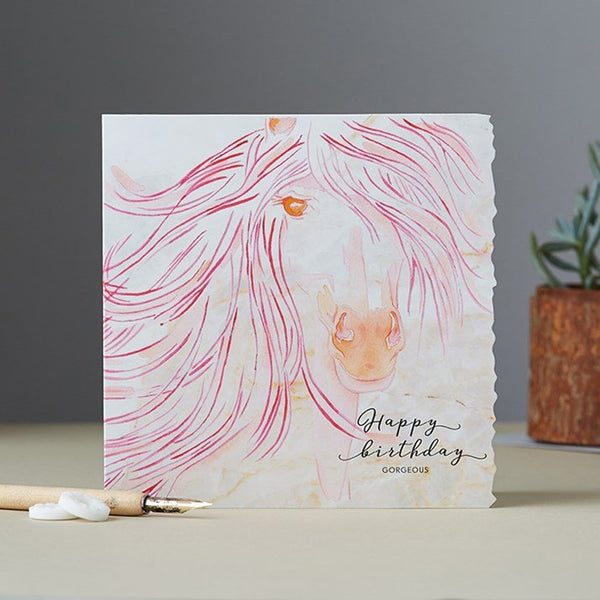'Happy Birthday Gorgeous' Horse Birthday Card - Gallop Guru