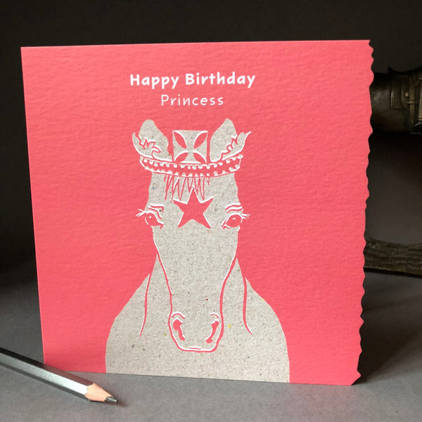 'Happy Birthday Princess' Greetings Card - Gallop Guru
