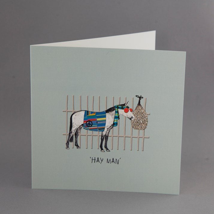"Hay Man" Hippie Horse Card - Gallop Guru