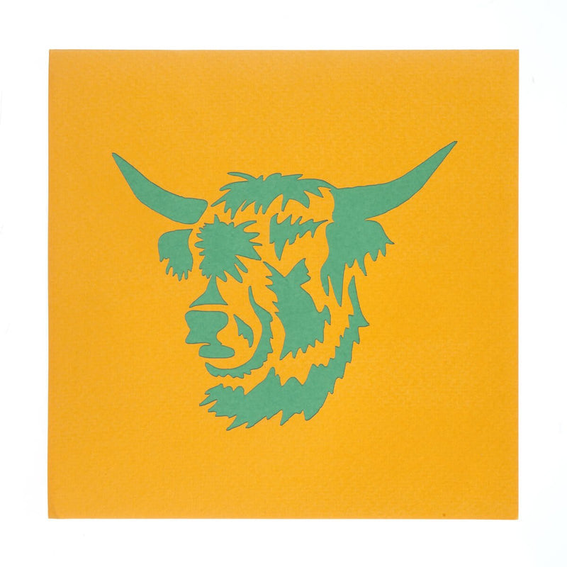 Highland Cow Pop up Card - Gallop Guru