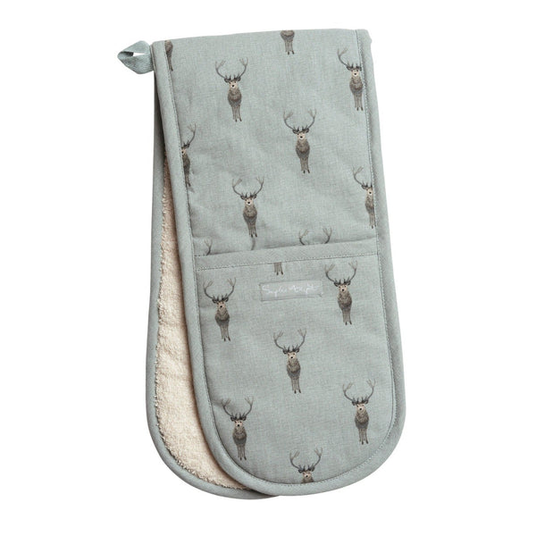 Highland Stag Double Oven Gloves by Sophie Allport - Gallop Guru