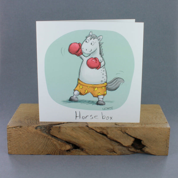 Horse Box Greetings Card - Gallop Guru