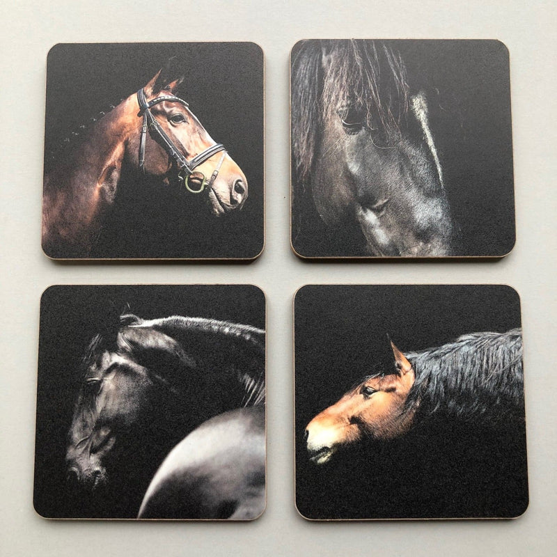 Horse Head Coasters Set of 4 