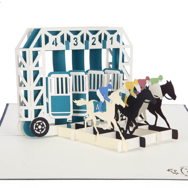 Horse Racing 3D Pop up Card - Gallop Guru