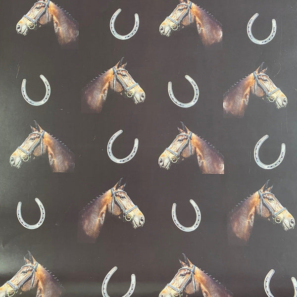 Horses and Horseshoes Designed Wrapping Paper - Gallop Guru