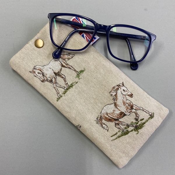 Horses Print Glasses Cases - Gallop Guru