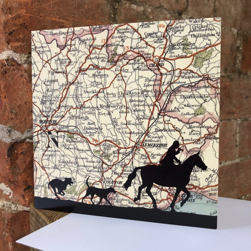 Hunting Greeting Card in Cotley Country - Gallop Guru