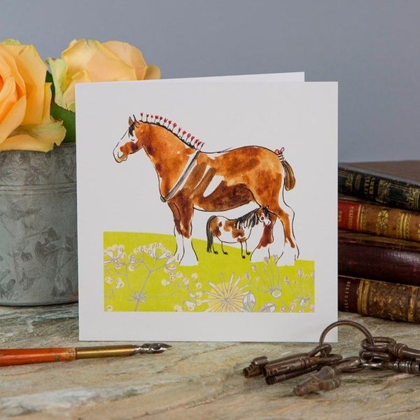 'I Love My Mommy' Horse Greeting Card - Gallop Guru