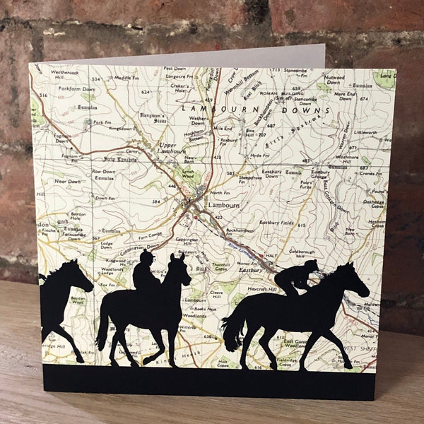 Lambourn Horse Racing Map Card - Gallop Guru