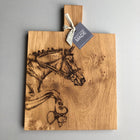 Large Horse Oak Serving or Chopping Board 