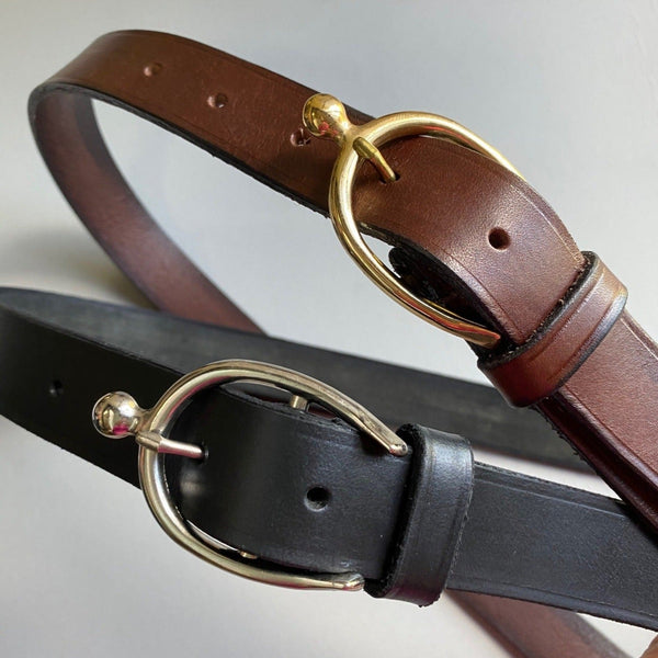 Leather Belt with Spur Style Buckle - Gallop Guru