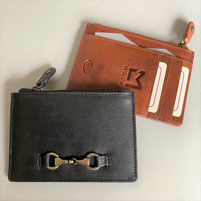 Leather Snaffle Detail Coin and Card Purse with RFID Technology - Gallop Guru