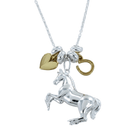 Limited Edition Sterling Silver Rearing Horse Equestrian Necklace - Gallop Guru
