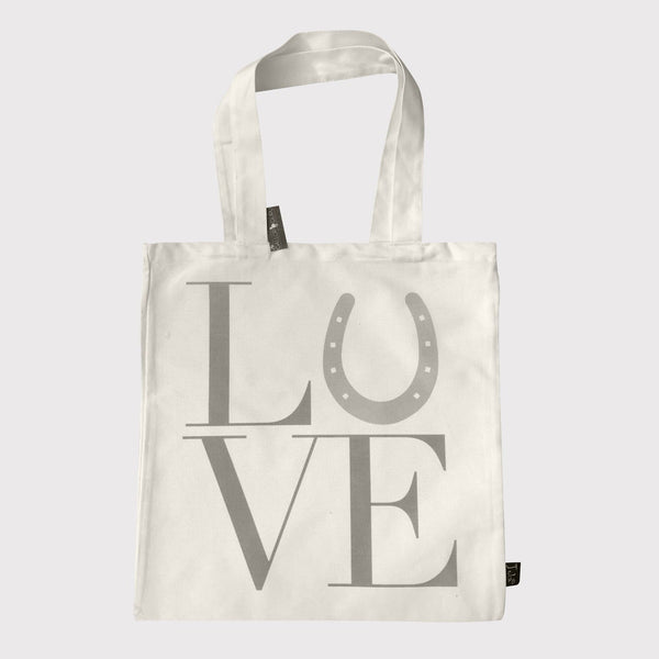 "LOVE" Equestrian Canvas Shopping Bag - Gallop Guru
