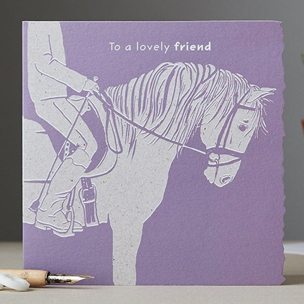 Lovely Friend Horse Card - Gallop Guru