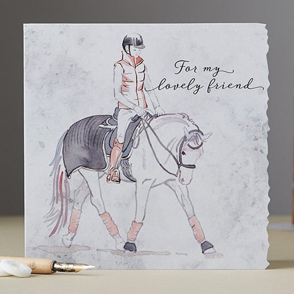 Lovely Friend Horse & Rider Card - Gallop Guru