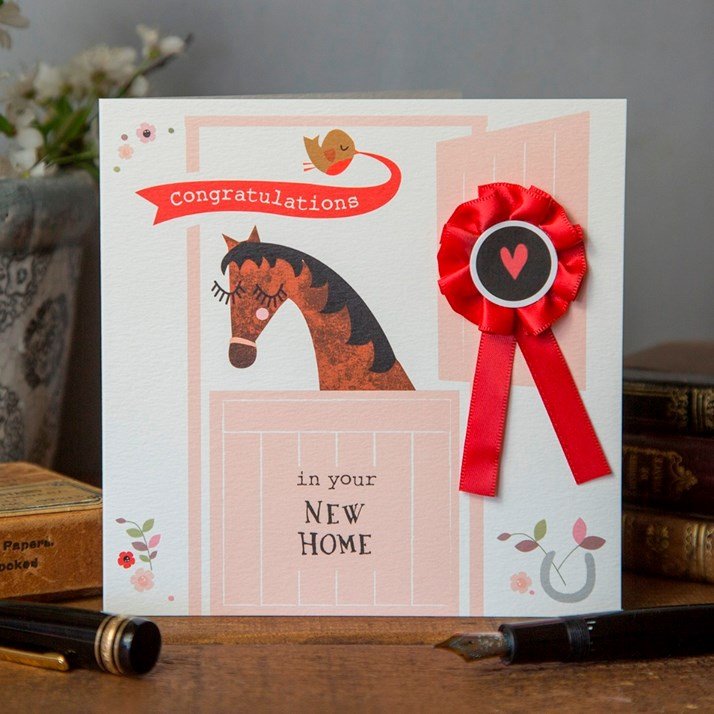 'New Home' Horse Design Greeting Card - Gallop Guru