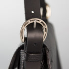 'Palomo' Genuine Leather Saddle Design Handbag - Black - Gallop Guru