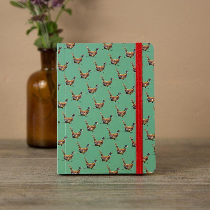 Pheasant Designed Lined Notebook by Alex Clark - Gallop Guru