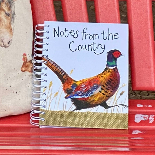 Pheasant Designed "Notes from the Country" Lined Notebook by Alex Clark - Gallop Guru