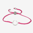 Pink Friendship Bracelet with Sterling Silver Horseshoe - Gallop Guru