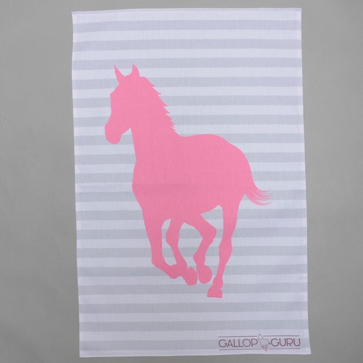 Pink Horse Tea Towel - Gallop Guru