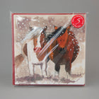 Ponies in the Snow - Pack of 5 Charity Christmas Cards by Alex Clark - Gallop Guru