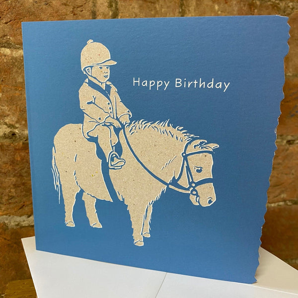 Pony & Child Birthday Card - Gallop Guru