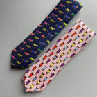 Pure Silk Horse Head Tie with Soft Pink Background - Gallop Guru