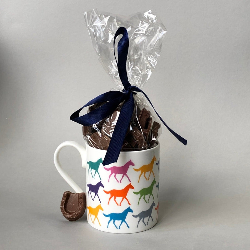 Rainbow Horses Mug & Chocolates Gift - Gallop Guru