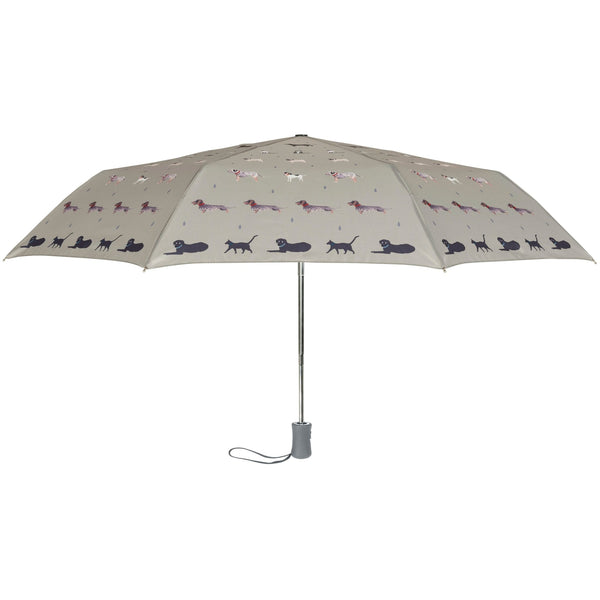 Raining Cats & Dogs Folding Umbrella by Sophie Allport - Gallop Guru