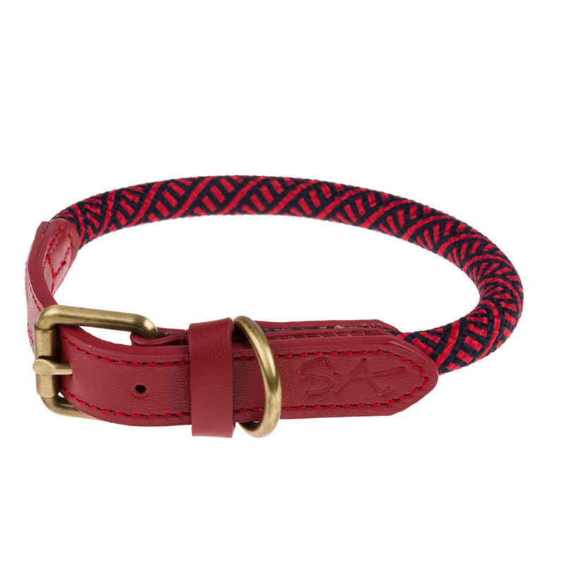 Red Rope Style Dog Collar by Sophie Allport - Gallop Guru