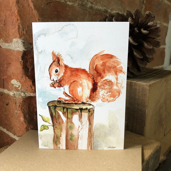 Red Squirrel Greeting Card - Gallop Guru