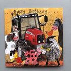 Red Tractor Designed Greeting Card by Alex Clark - Gallop Guru