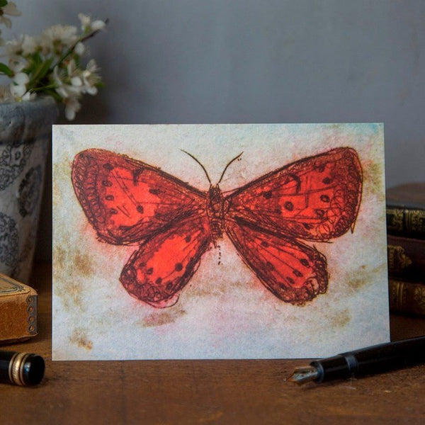 'Red Wing' Butterfly Greeting Card - Gallop Guru