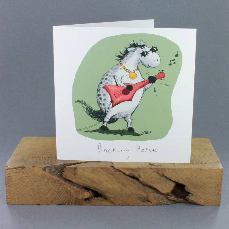 Rocking Horse Greetings Card - Gallop Guru
