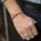 Pink Leather Silver Snaffle Bracelet by Hiho Silver