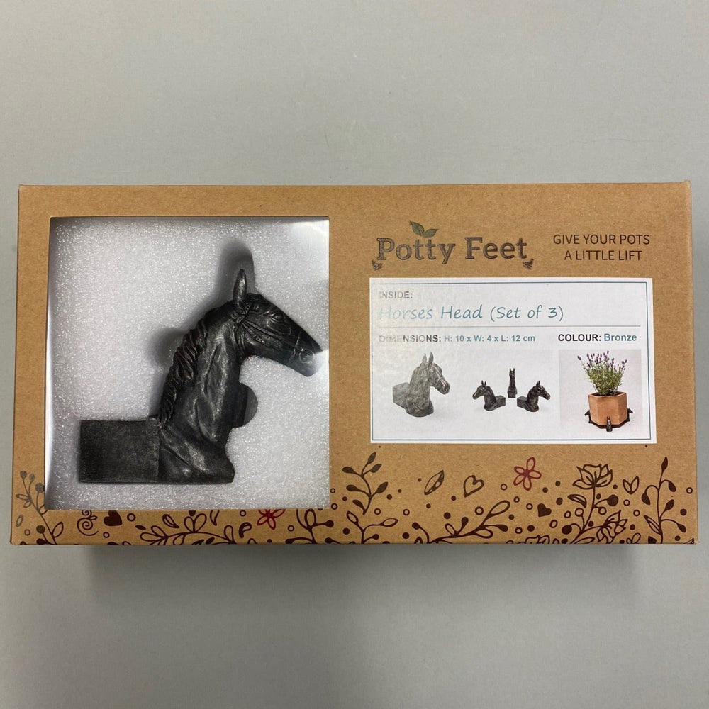 horse plant pot Set of Three Sitting Horse Potty Feet for Plant Pots