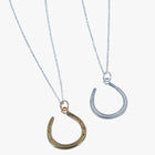 Sterling Silver and 18ct Gold Vermeil Horseshoe Necklace - Gallop Guru