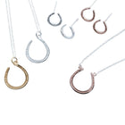 Sterling Silver and 18ct Rose Gold Vermeil Horseshoe Necklace