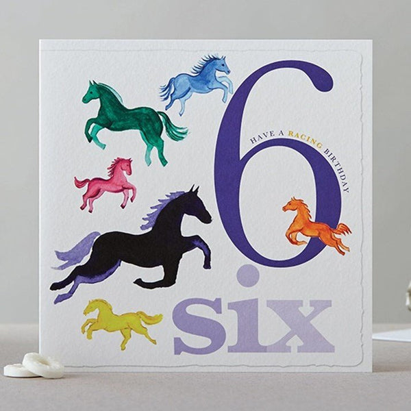 Six Horses Birthday Card - Gallop Guru