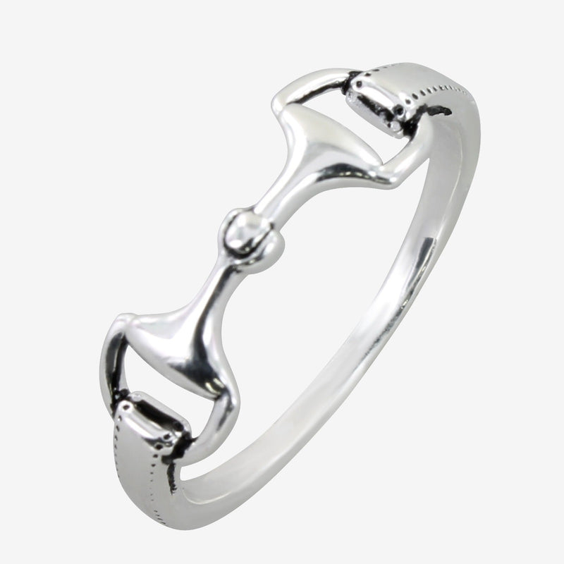 Snaffle Ring with Stitch Detail | Equestrian Jewellery | Gallop Guru