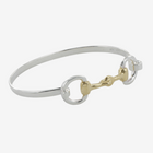Sterling Silver and 9ct Gold Vermeil Snaffle Bit Bangle by Hiho Silver