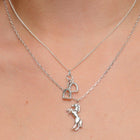 Solid Sterling Silver Equestrian Rearing Horse Necklace - Gallop Guru