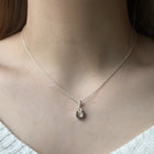 Solid Sterling Silver Horseshoe and Real Diamond Equestrian Pendant by Gemma J - Gallop Guru